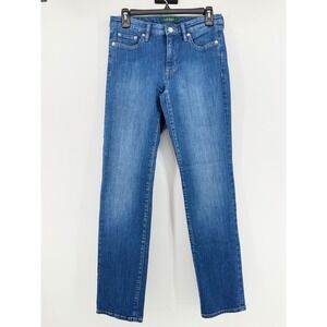 Lauren Ralph Lauren Modern Straight Curvy Blue Jeans Womens 4 Stretch Denim